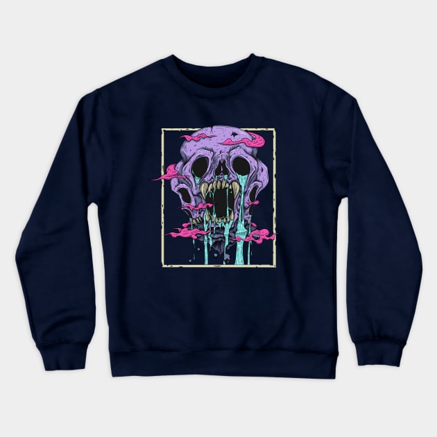 Skull Cave Neverland Crewneck Sweatshirt by witart.id